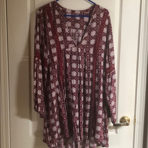 Umgee Tops - Maroon long sleeve tunic